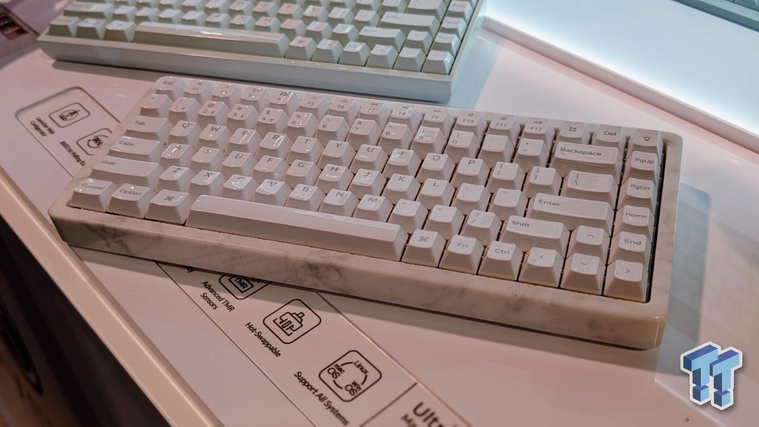 Keychron Goes Full Luxury — Q16 HE 8K Gets a Marble Body and Ceramic Keycaps